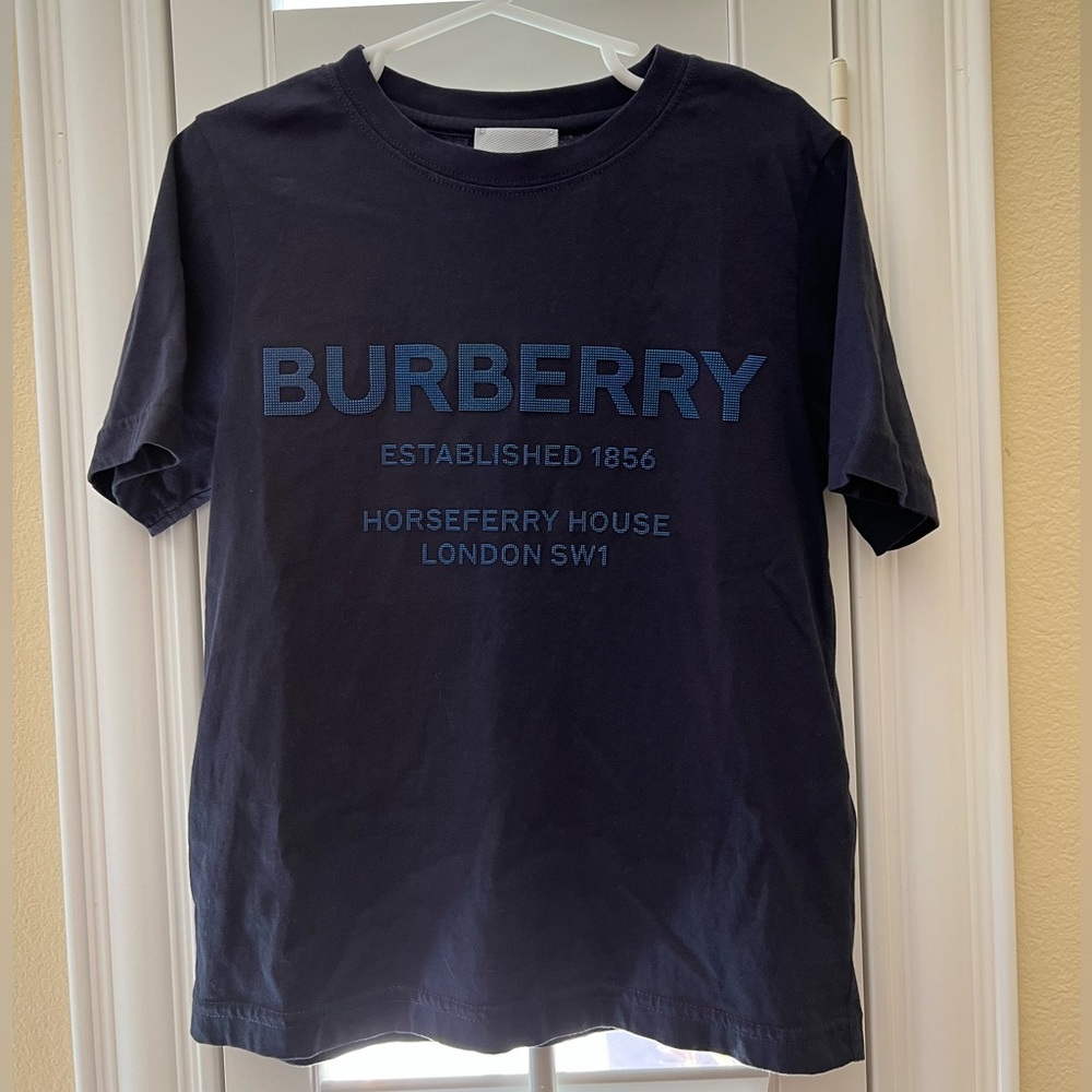 Burberry Kids Navy Blue Horseferry T-Shirt